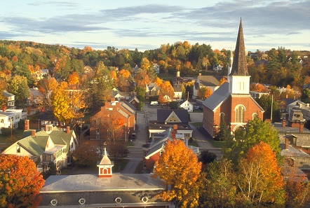 Image of foliage in a Vermont community